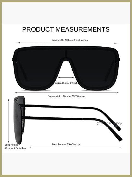 Rimless Oversized Square Sunglasses Shield Frameless UV Protection main image 4
